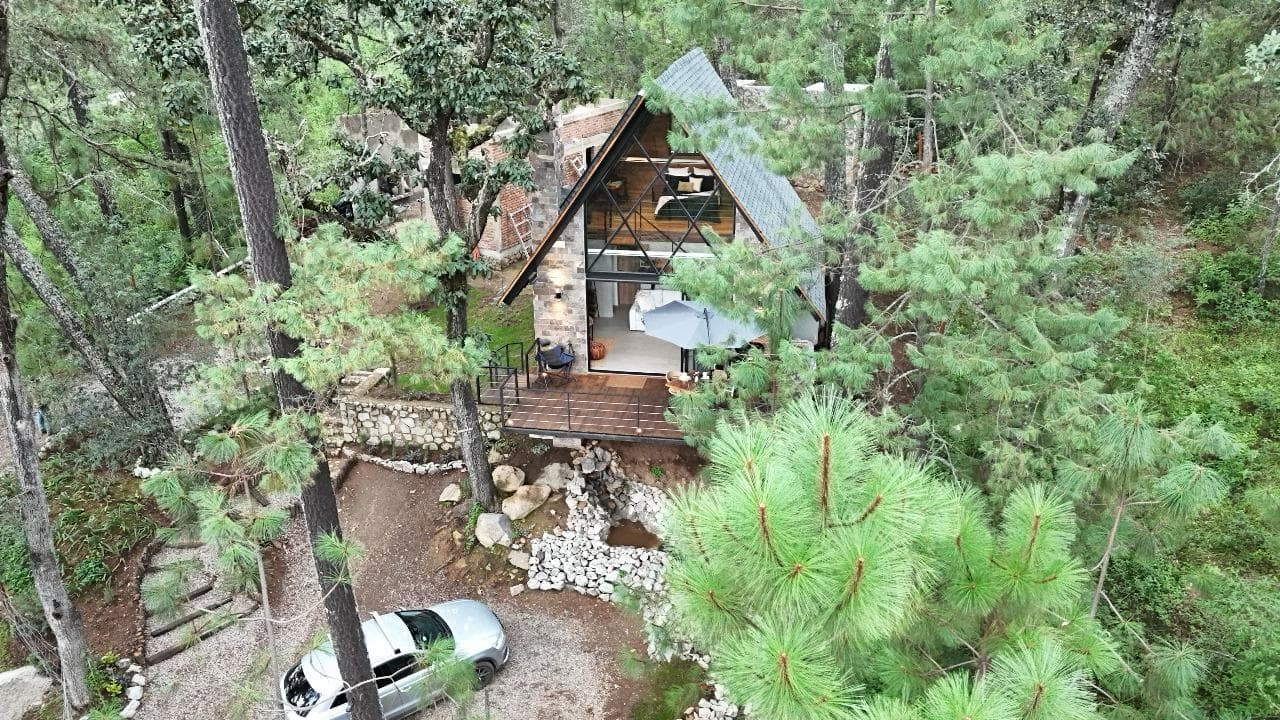 Chalet VerdeTerra rodeado por el bosque de Tapalpa